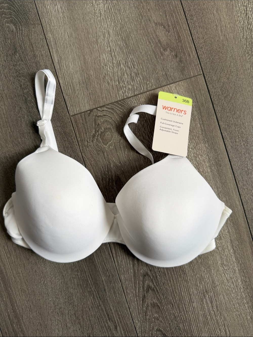 Warner's White Molded T-Shirt Bra with Adjustable Straps